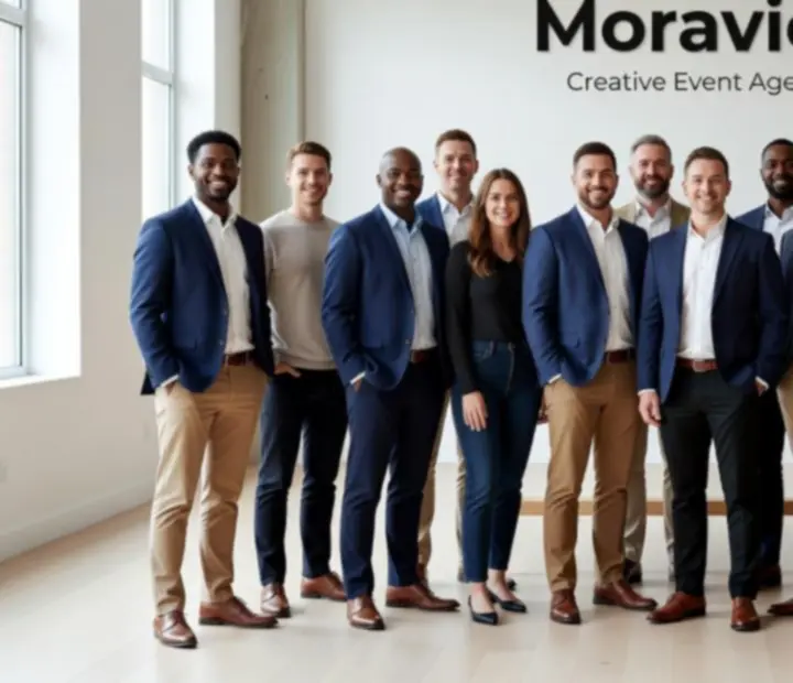 Portrétní fotografie týmu eventové agentury Moraviox